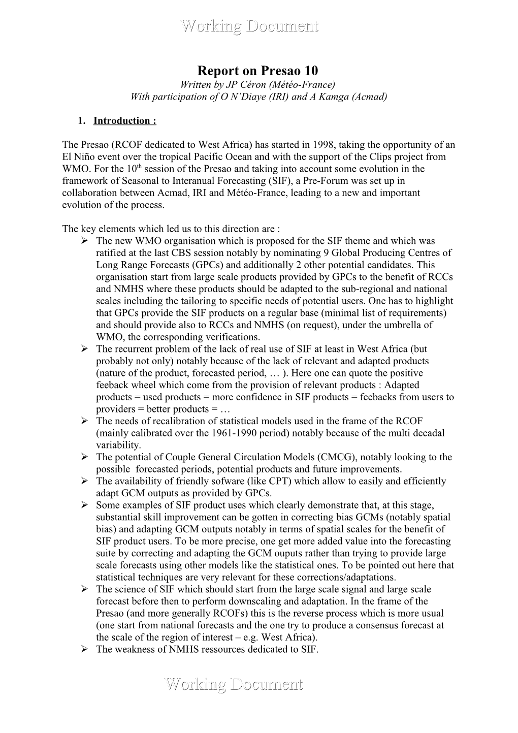 Presao 10 Rapport De Météo-France Et De L IRI