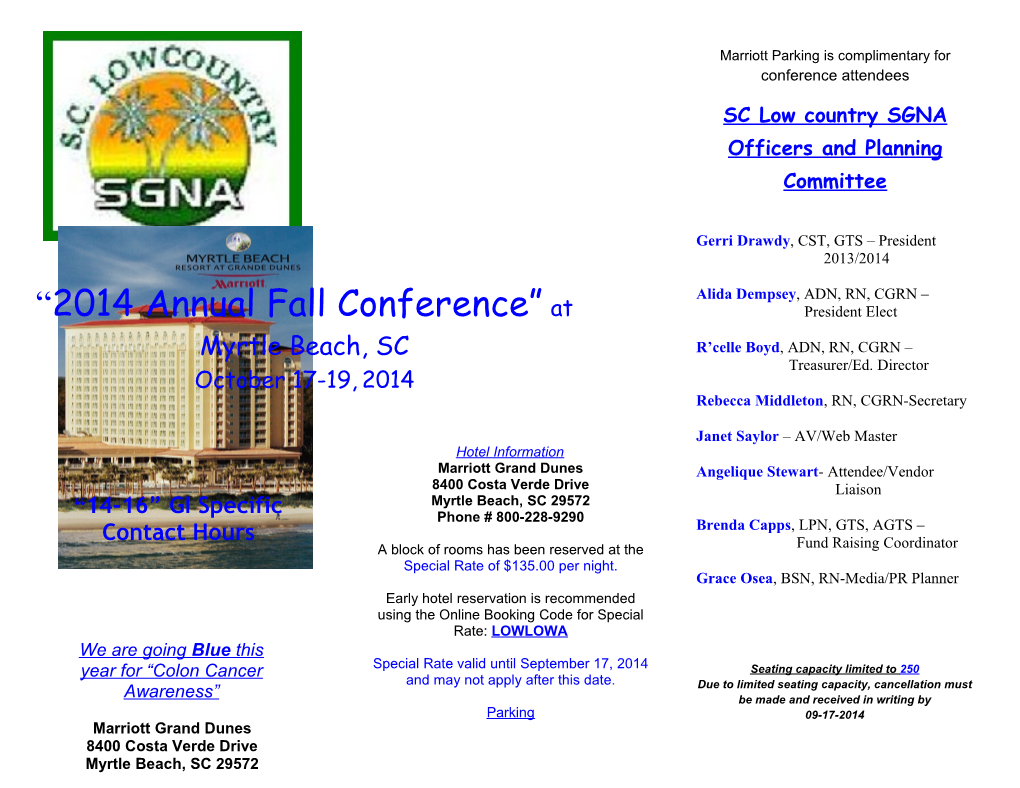 2014 Annual Fall Conference At