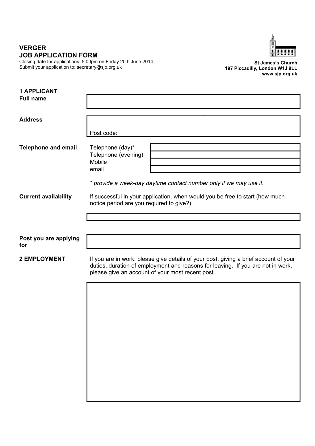 Job Application SJP