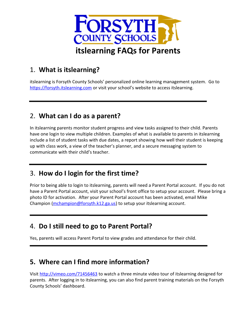 Itslearning Faqs for Parents