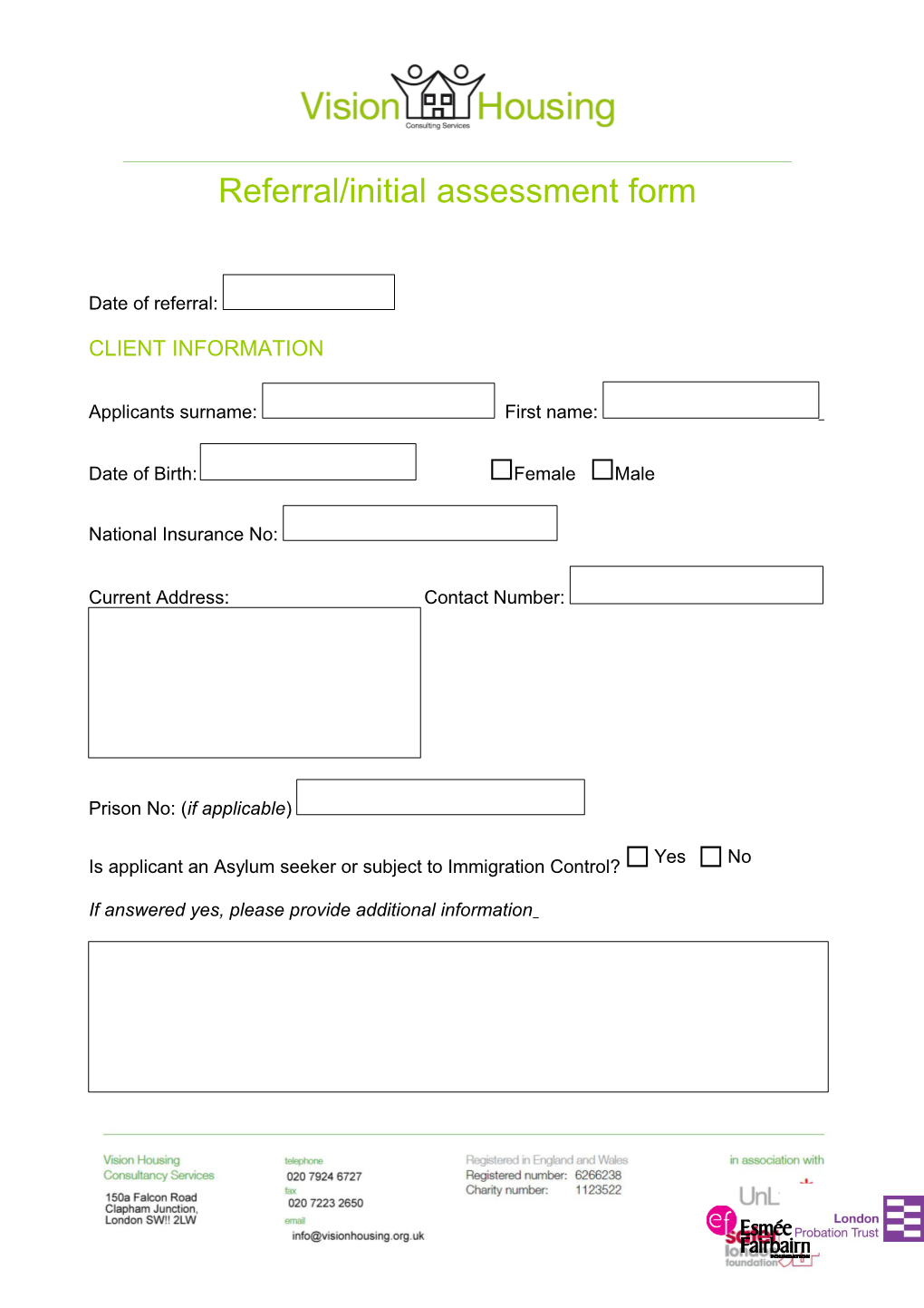 Referral/Initial Assessment Form