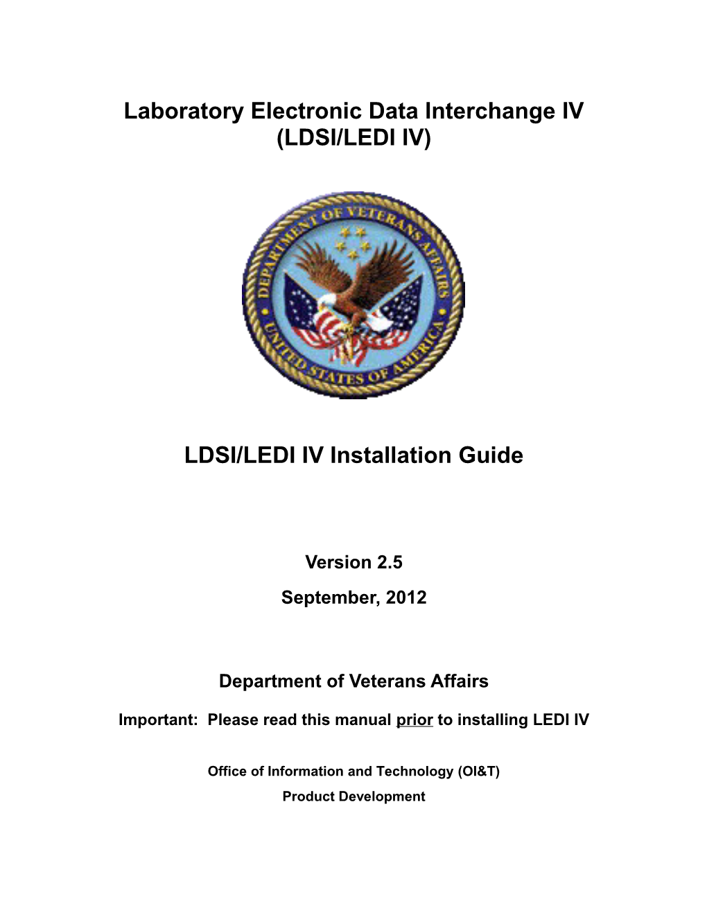 LDSI/LEDI IV Installation Guide