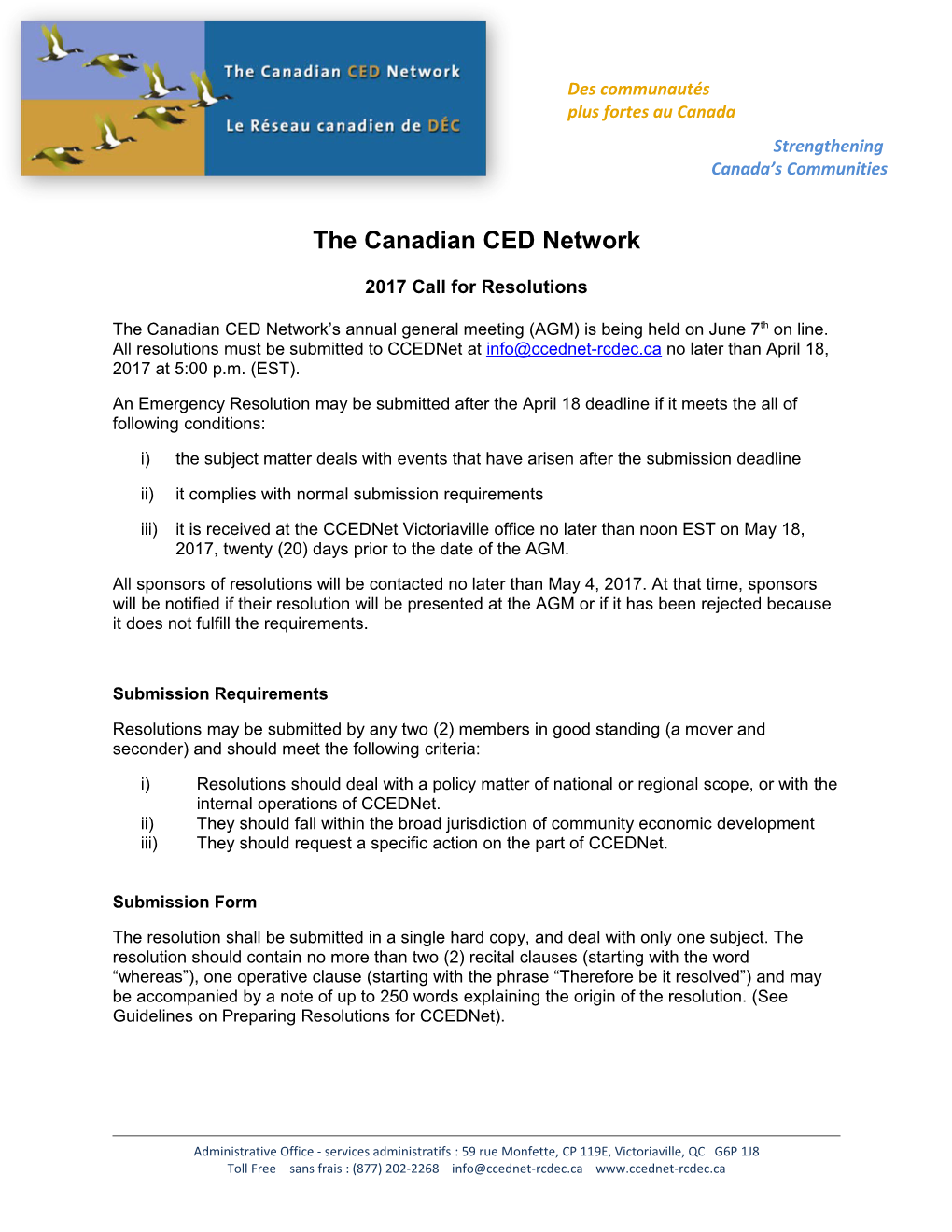 The Canadian CED Network