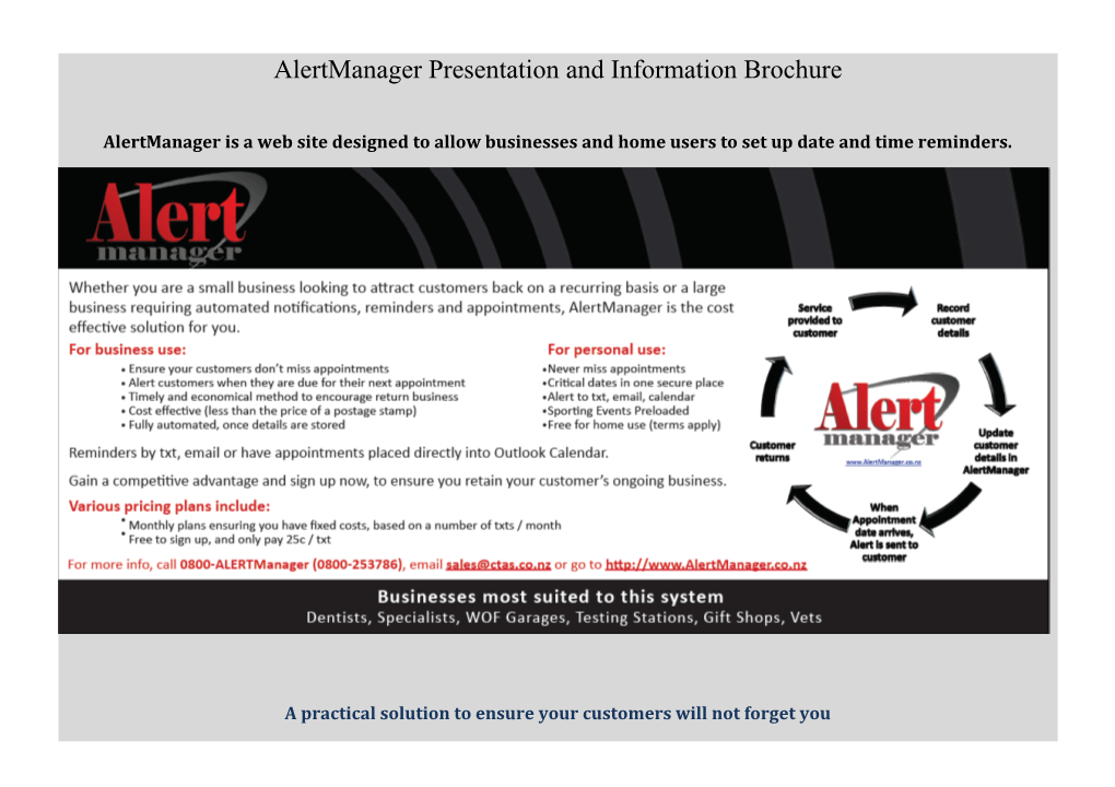 Alertmanager Presentation and Information Brochure
