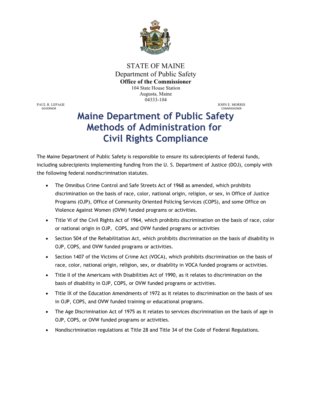 Maine Department of Public Safety