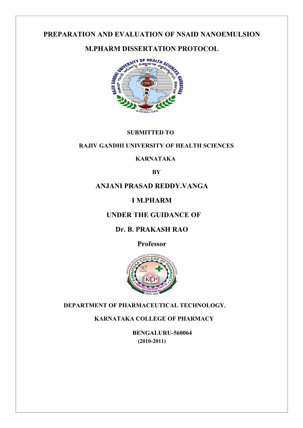 Formulation and Evaluation Of s1