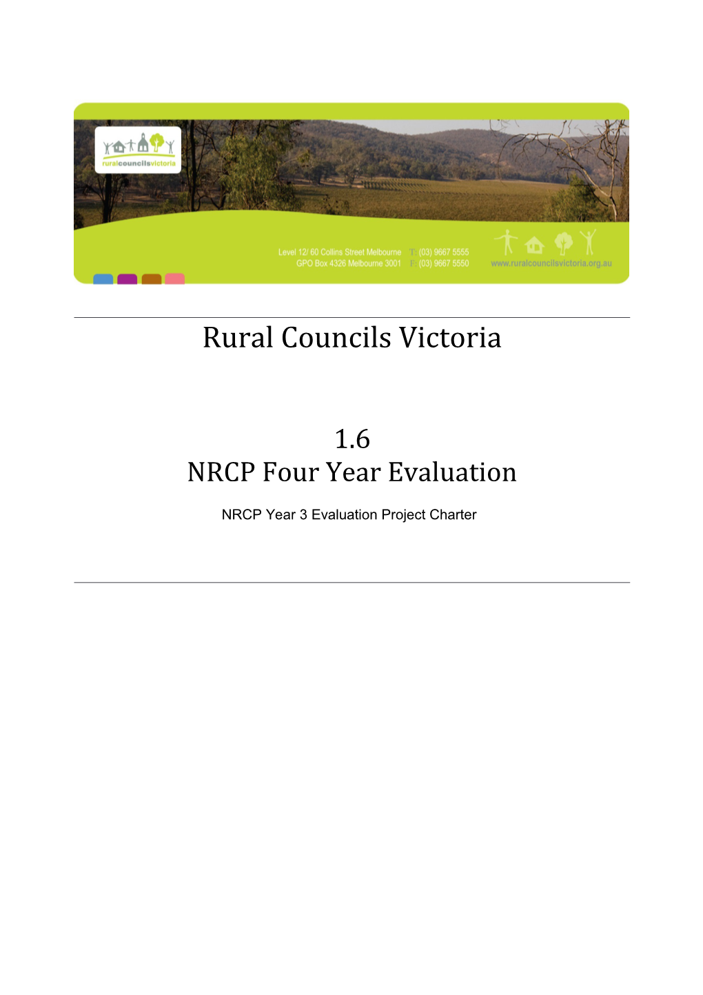 NRCP Year 3 Evaluation Project Charter