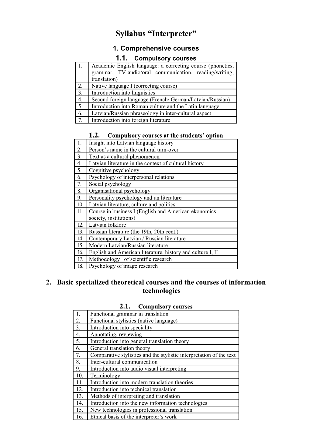 Syllabus Interpreter