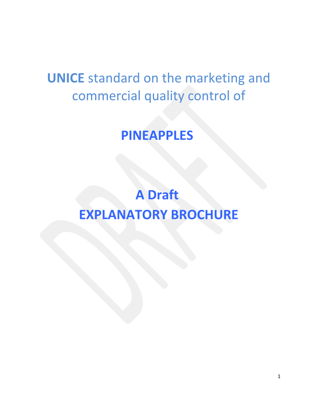 International Standards for Fruits & Vegetables