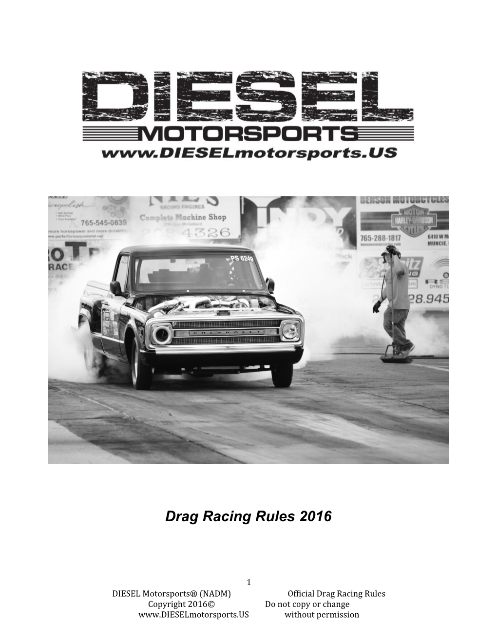 Drag Racing Rules 2016