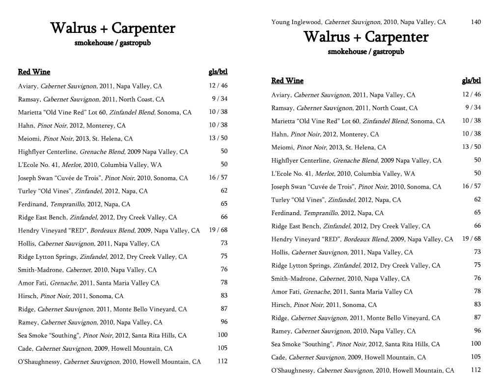 Walrus + Carpenter