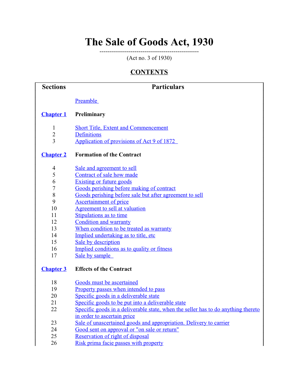 The Sale of Goods Act, 1930