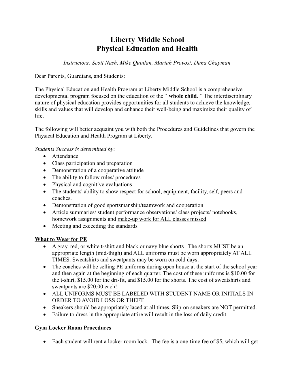 Physical Education and Health