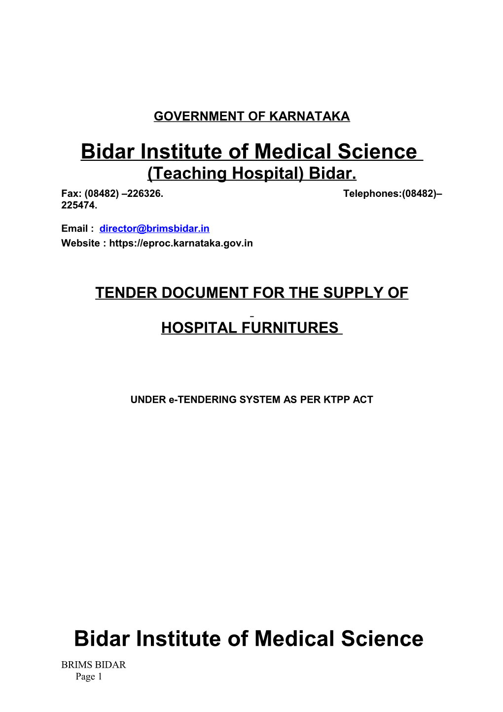 Bidar Institute of Medical Science