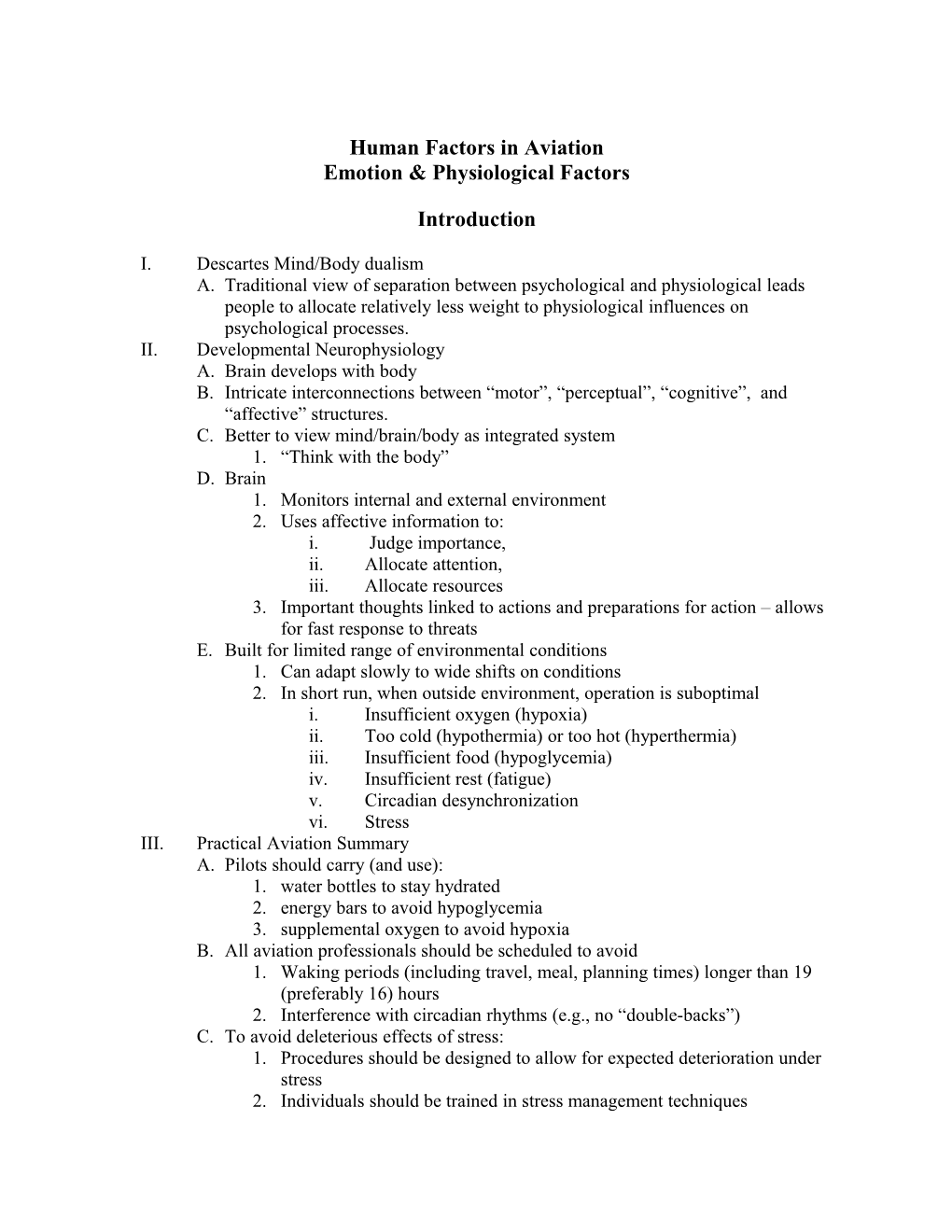 Human Factors in Aviation