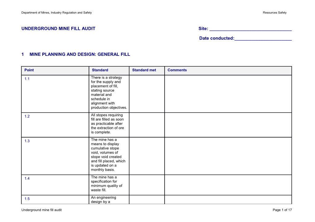 Audit Template- Element