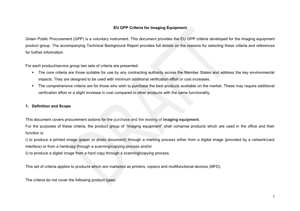 EU GPP Criteria for Indoor Lighting