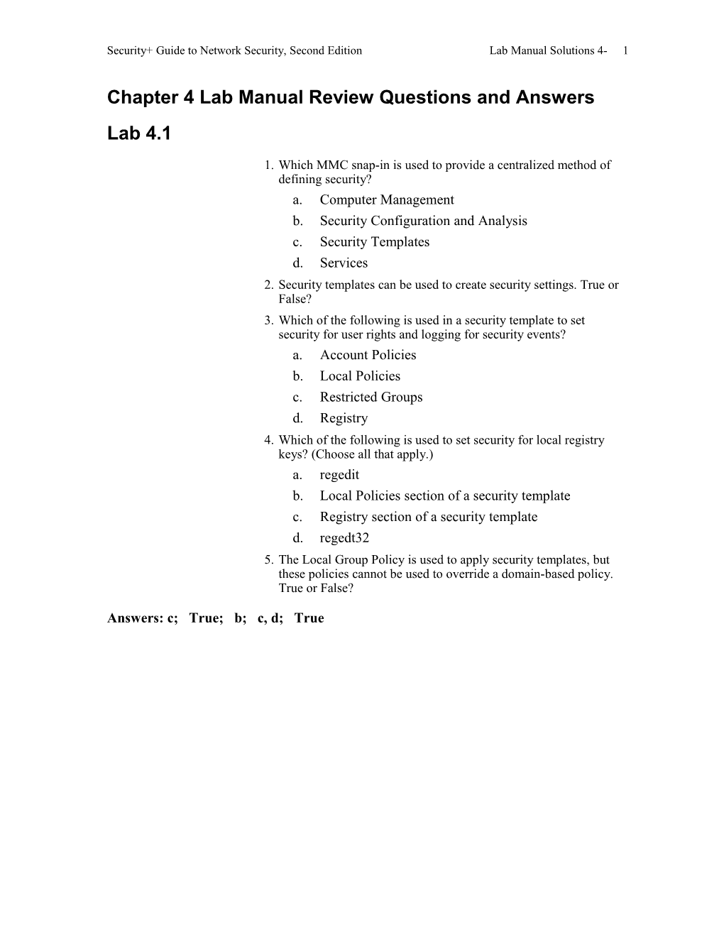 Chapter 4 Lab Manual Review Questions and Answers