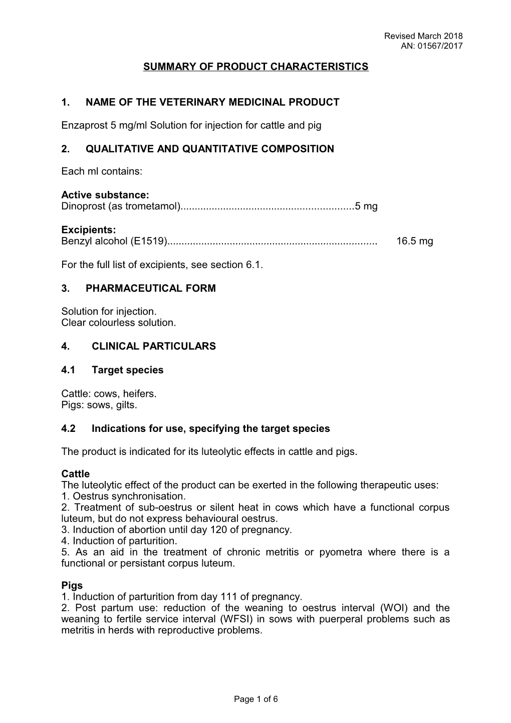 1. Name of the Veterinary Medicinal Product s10