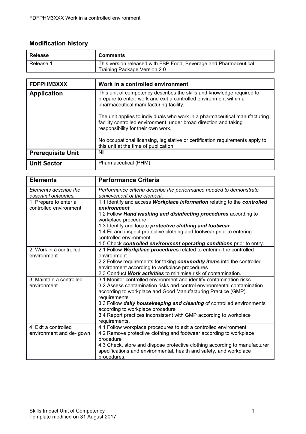 Skills Impact Unit of Competency Template s3