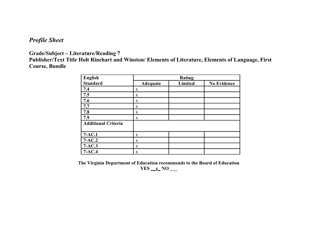 Consensus Consolidation Form