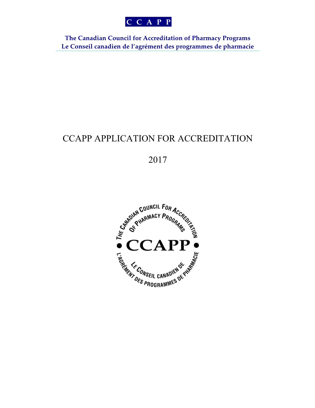The Canadian Council for Accreditation of Pharmacy Programs s1