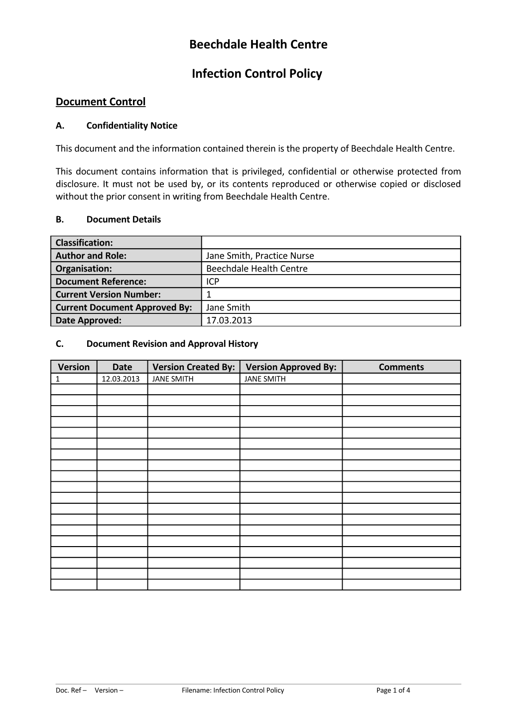 Infection Control Policy s1