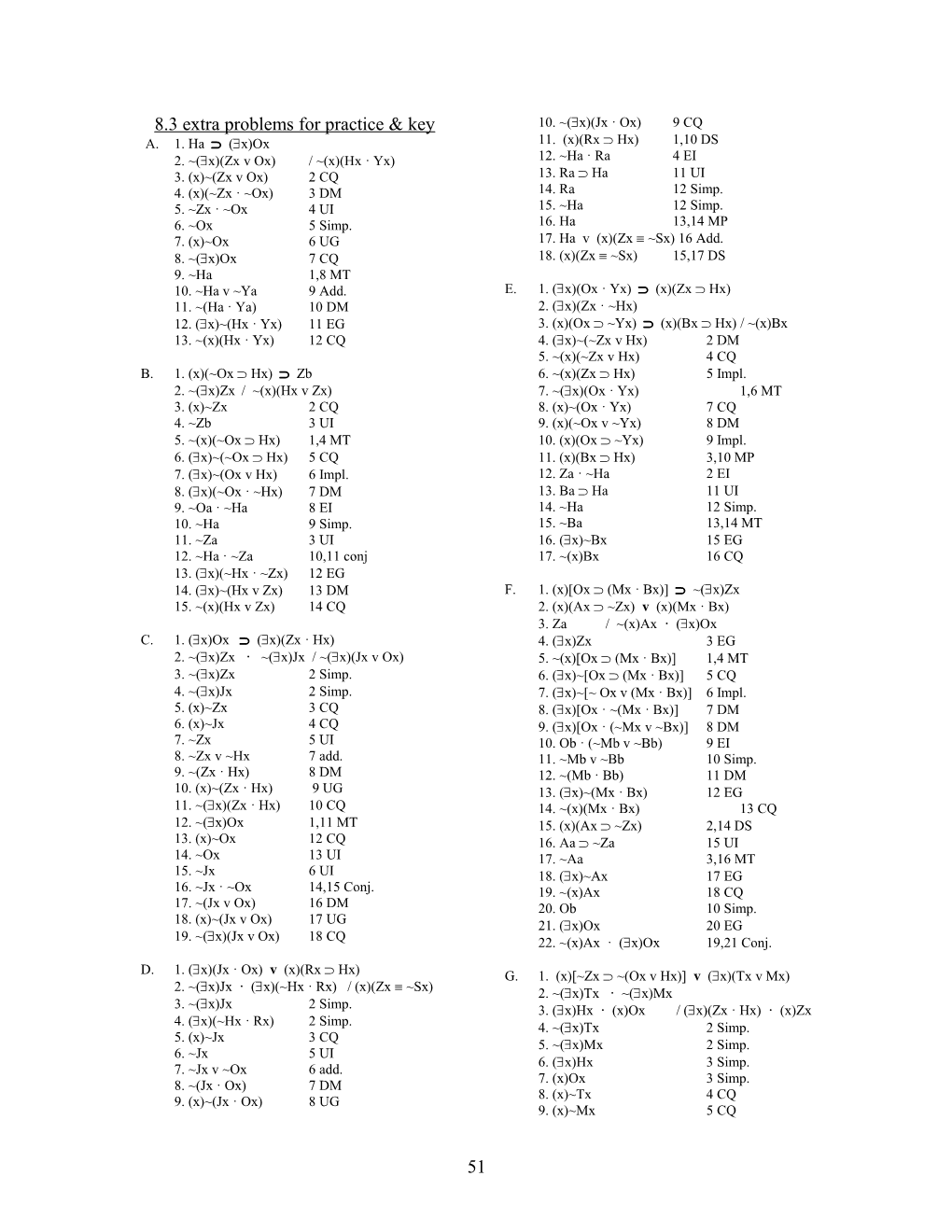 8.3 Extra Problems for Practice & Key