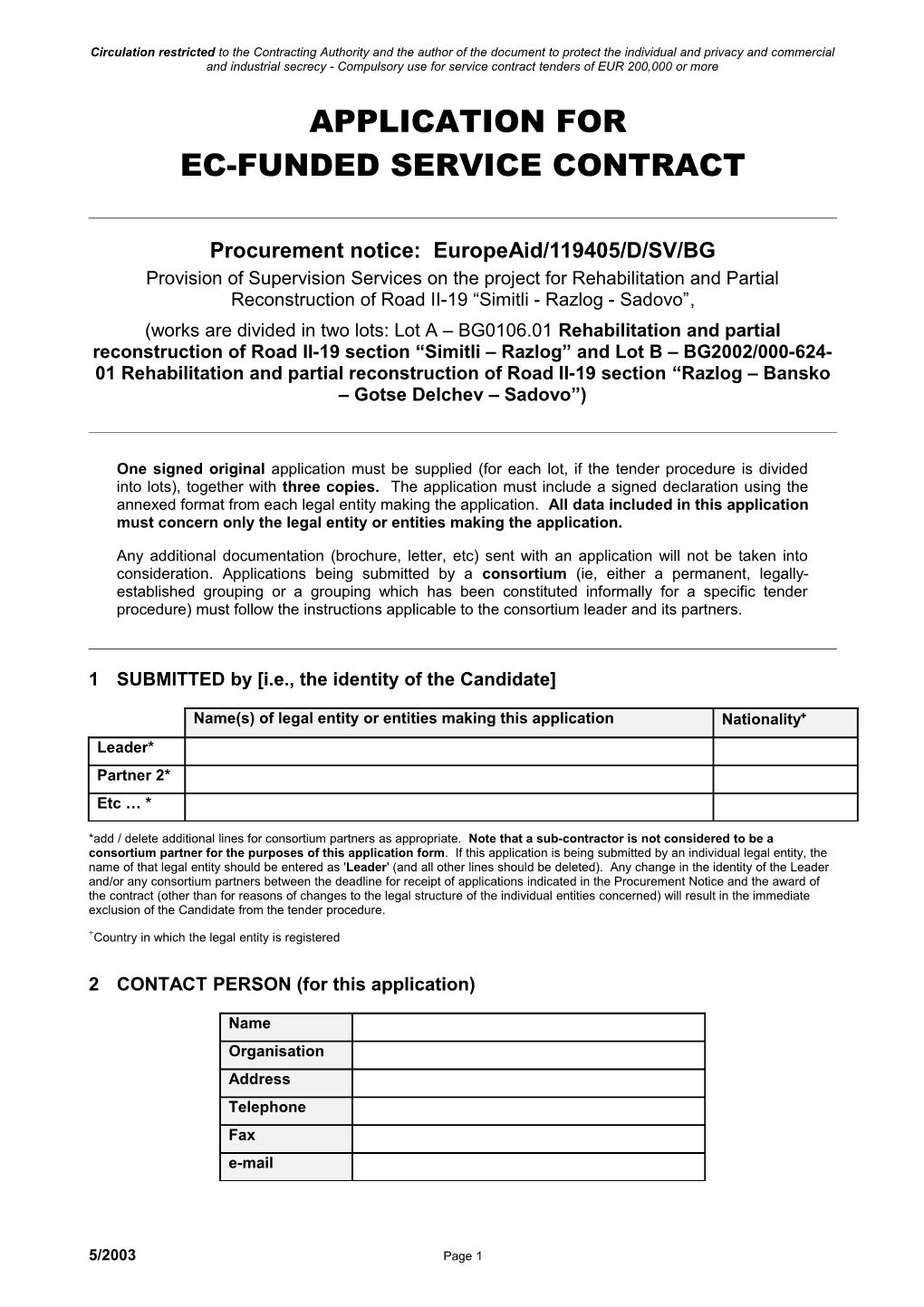 Procurement Notice: Europeaid/119405/D/SV/BG