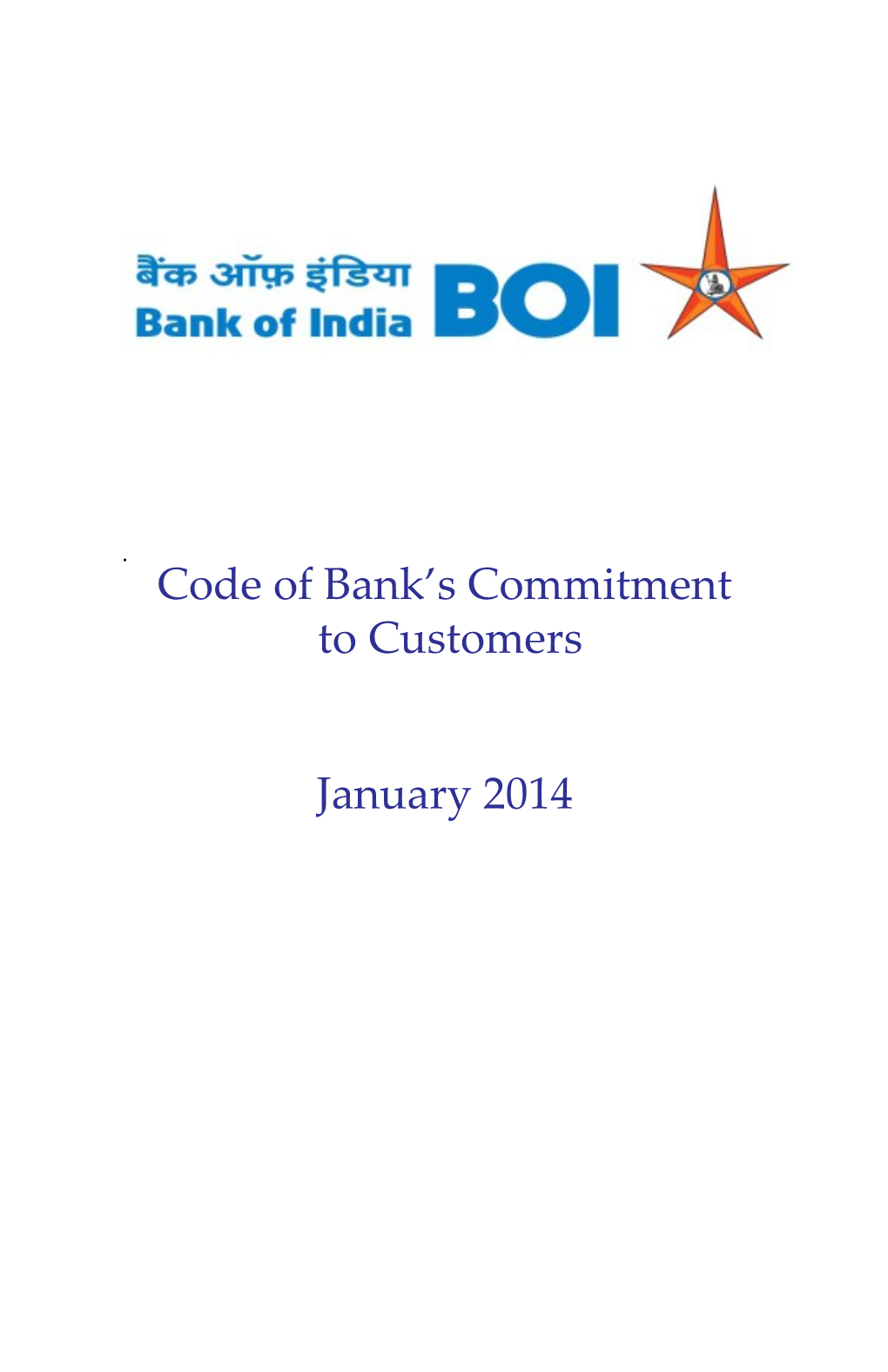 Code of Bank S Commitment