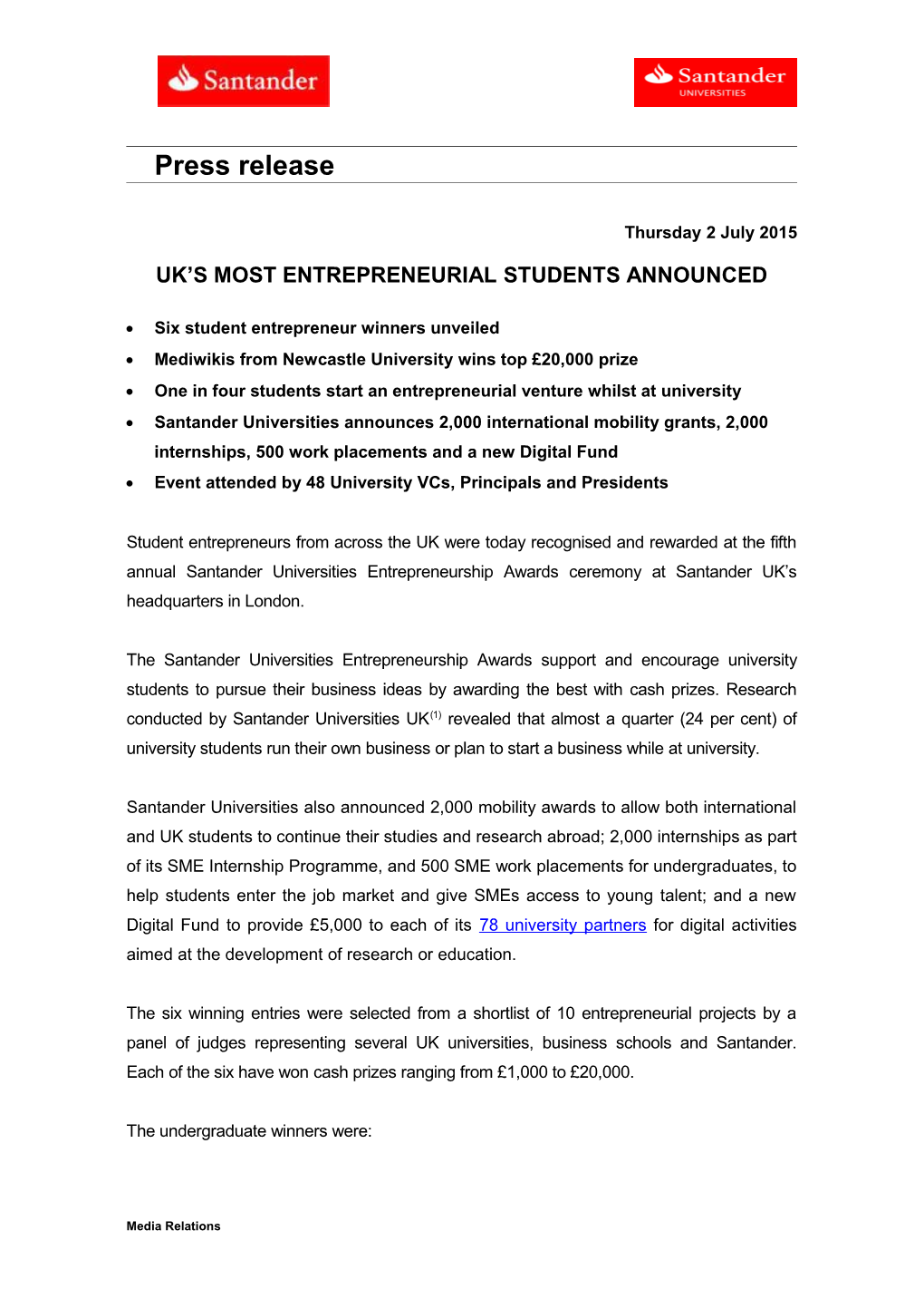 Uk S Most Entrepreneurial Students Announced