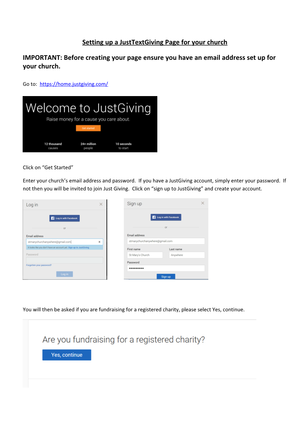 Setting up a Justtextgiving Page for Your Church