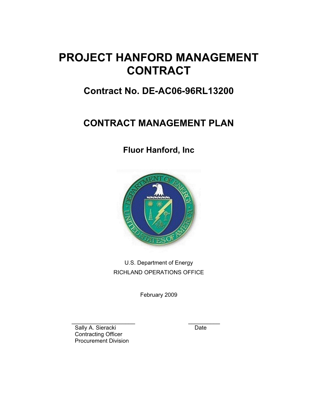 PRC Contract Management Plan