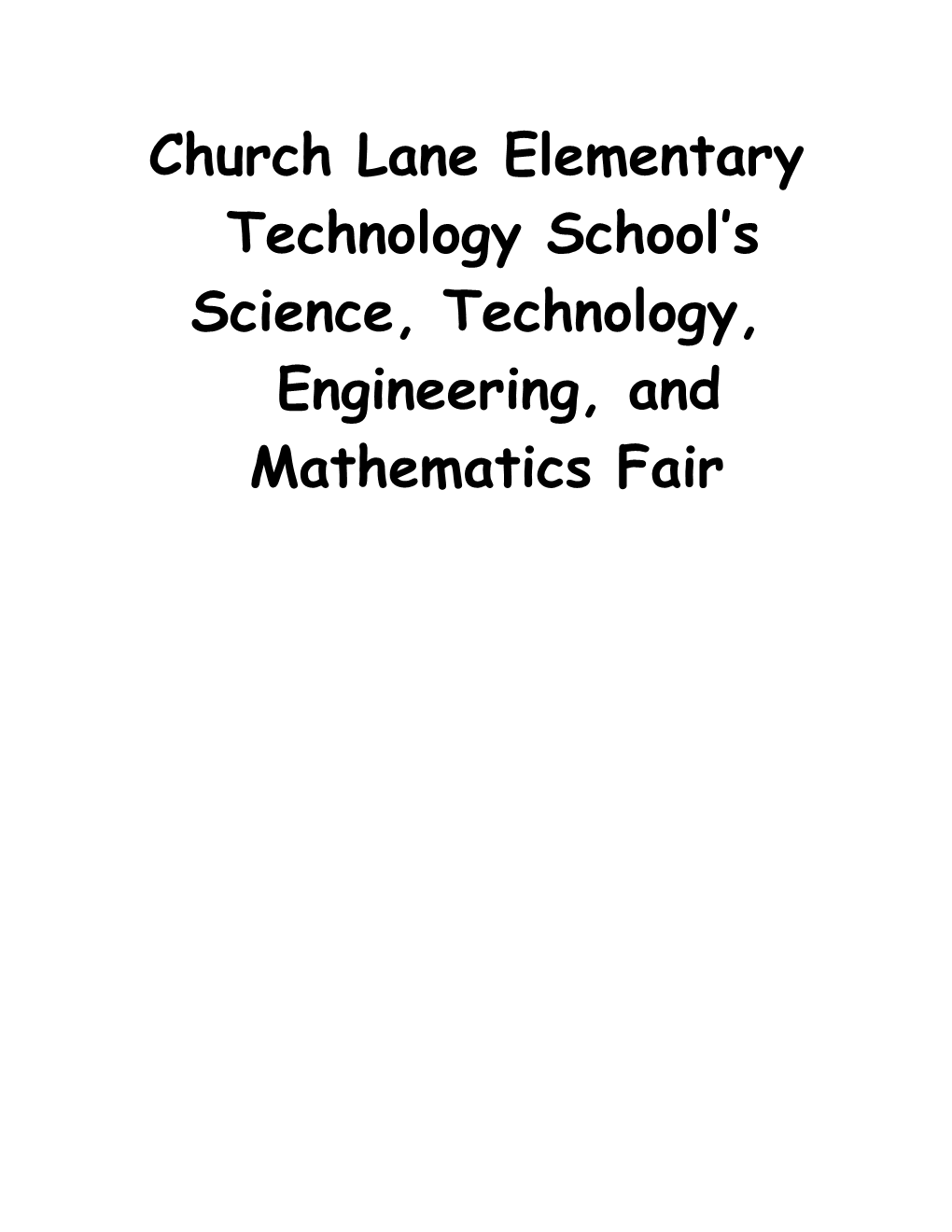 Church Lane Elementary Technology School S