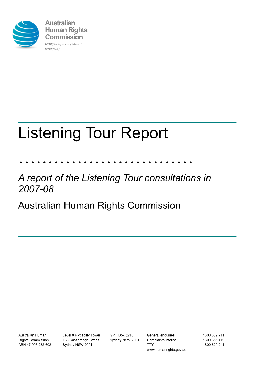Australian Human Rights Commission s1