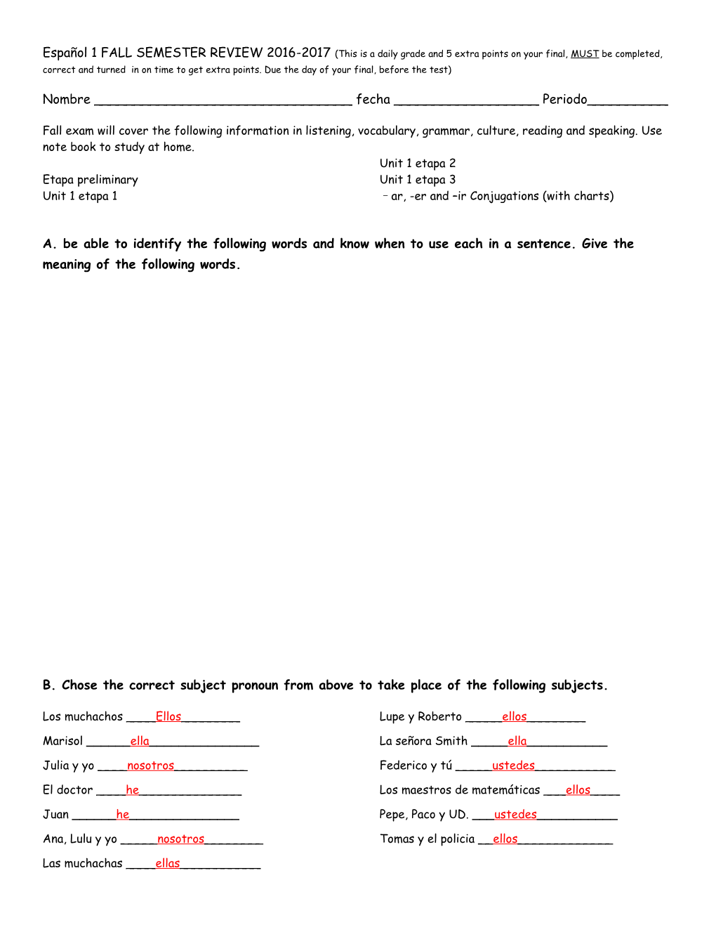 Ar, -Er and Ir Conjugations (With Charts)