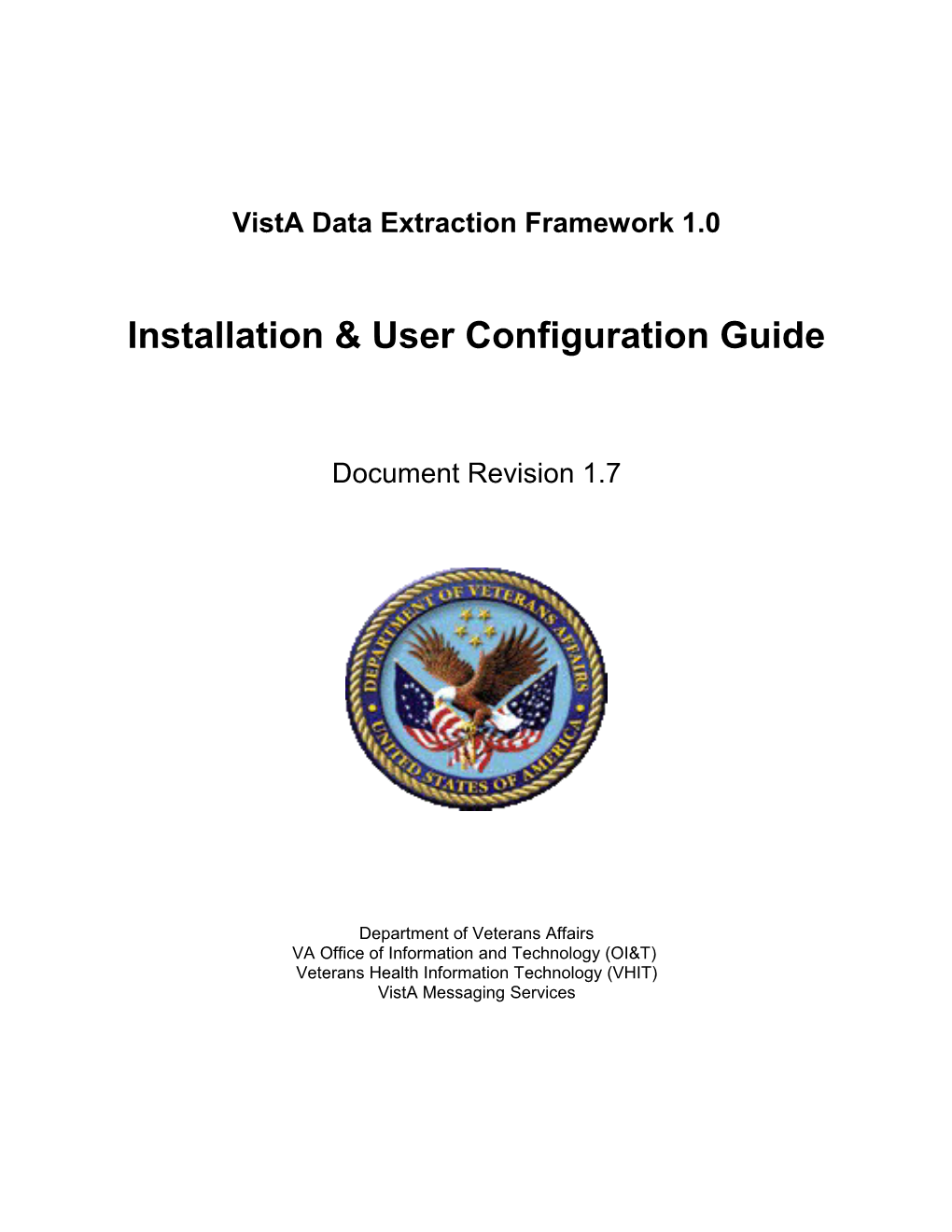 Vista Data Extraction Framework 1.0