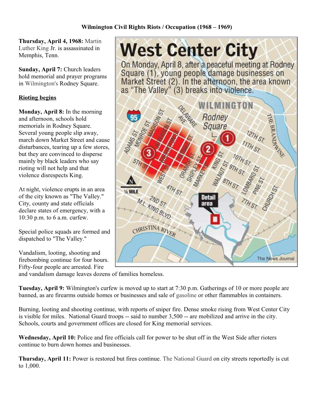 Wilmington Civil Rights Riots / Occupation (1968 1969)