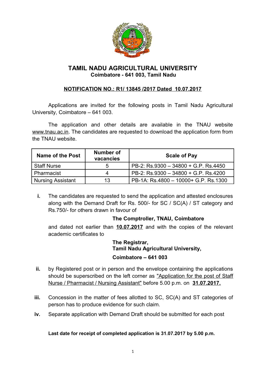 Tamil Nadu Agricultural University