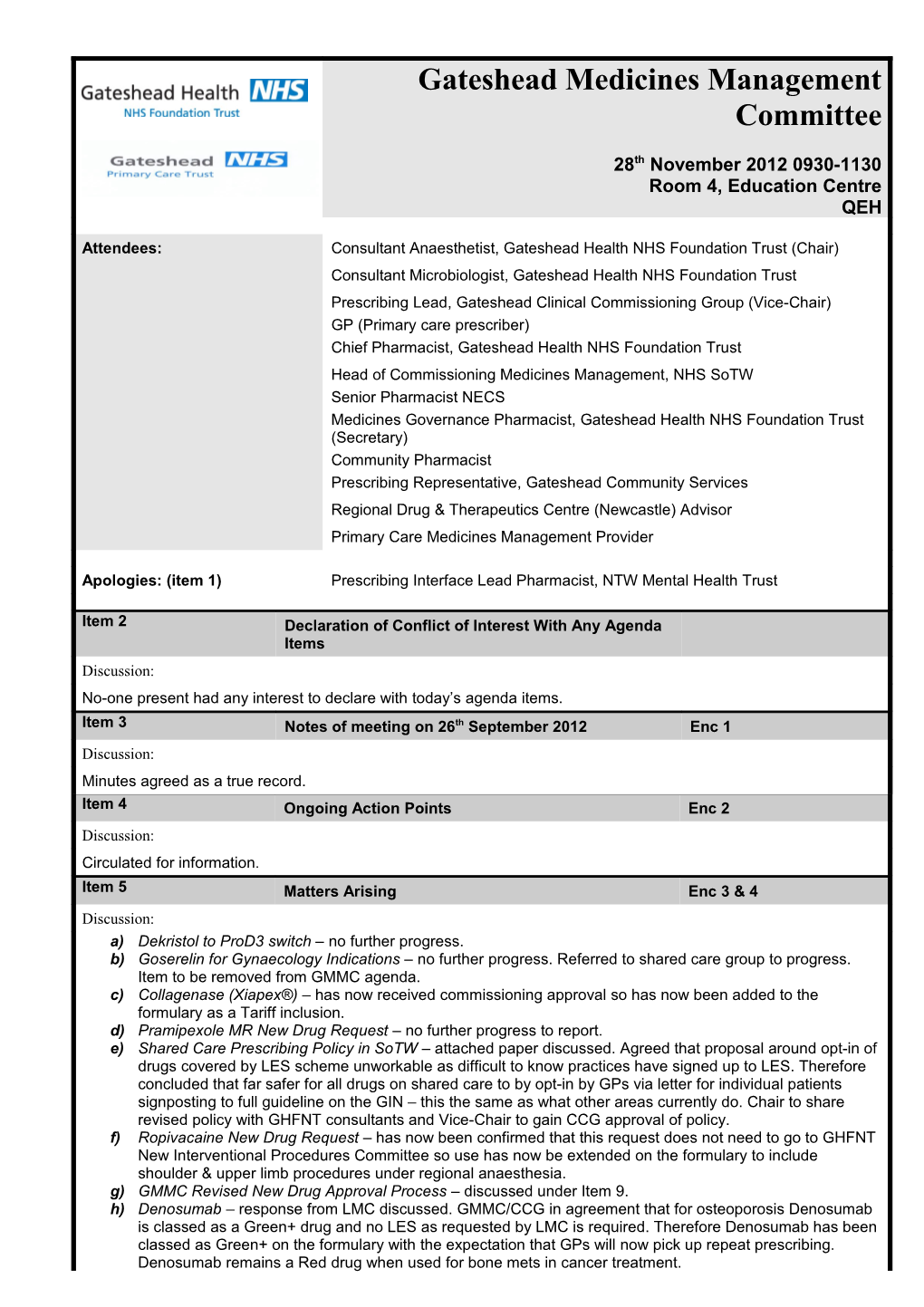 Inadine Dressing Requested for Use in Orthopaedics by Mr Patterson