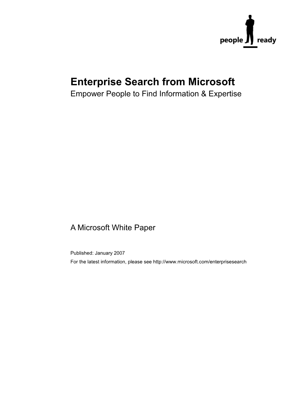 Enterprise Search from Microsoft White Paper