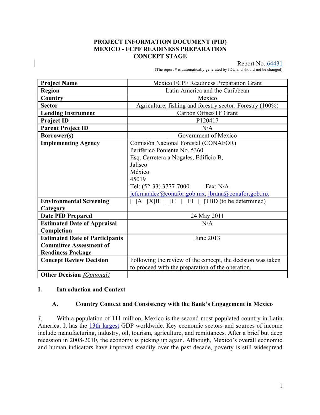 Project Information Document (Pid) s12