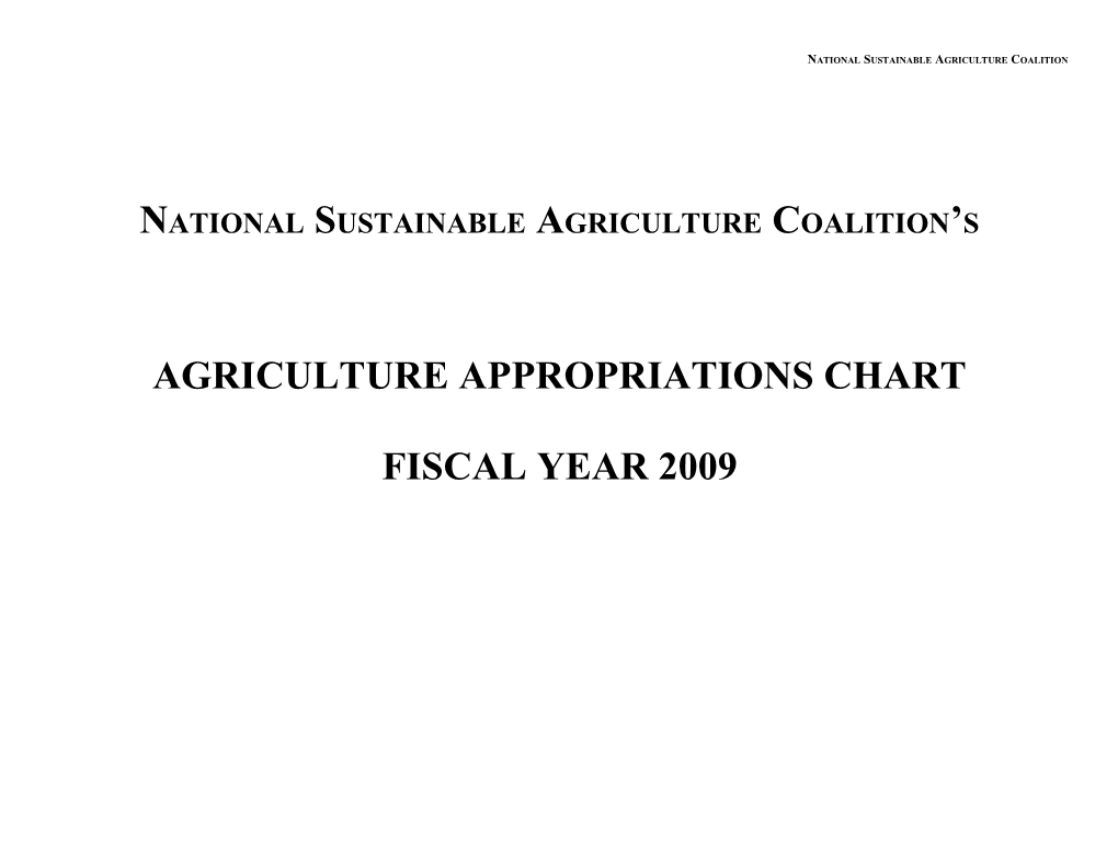 National Sustainable Agriculture Coalition S