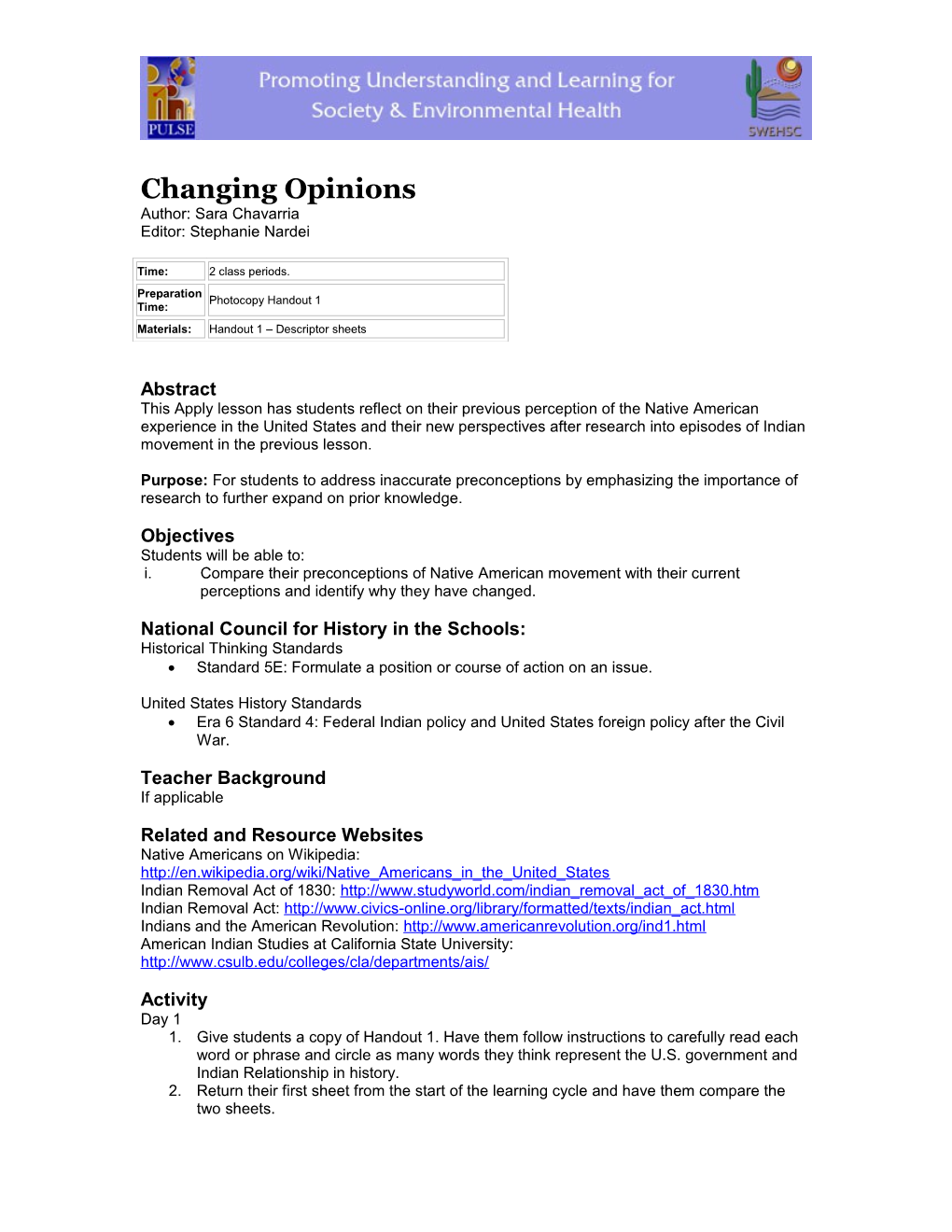 Changing Opinions