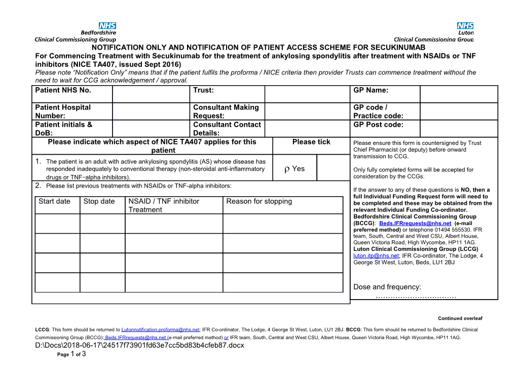 PBR Exclusions 2006/07 Funding Application for Infliximab for the Treatment of Crohn S Disease