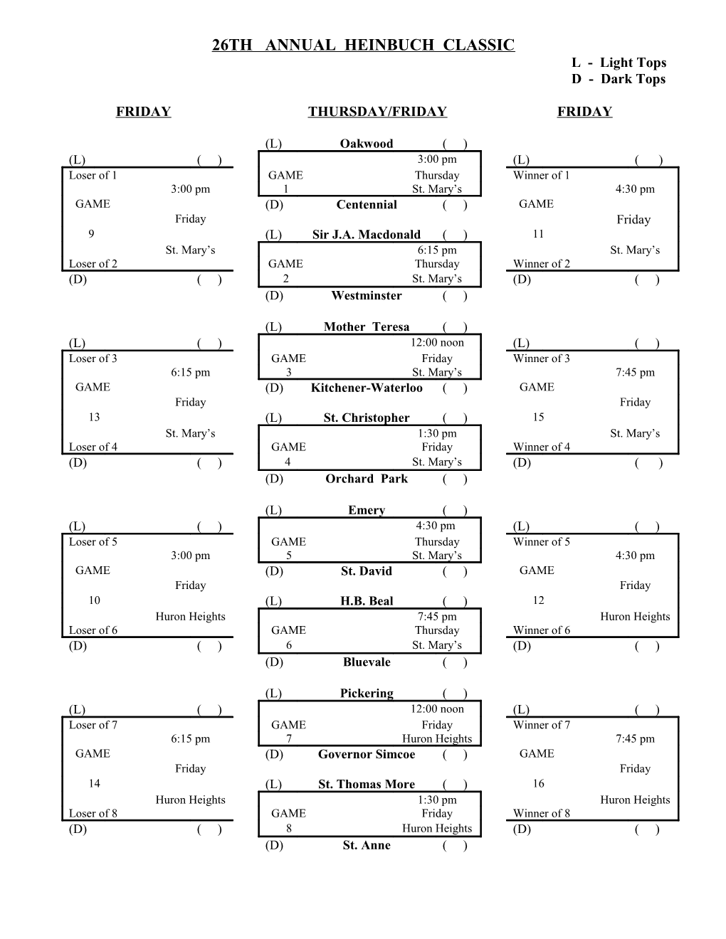 21St Annual Court Heinbuch Classic