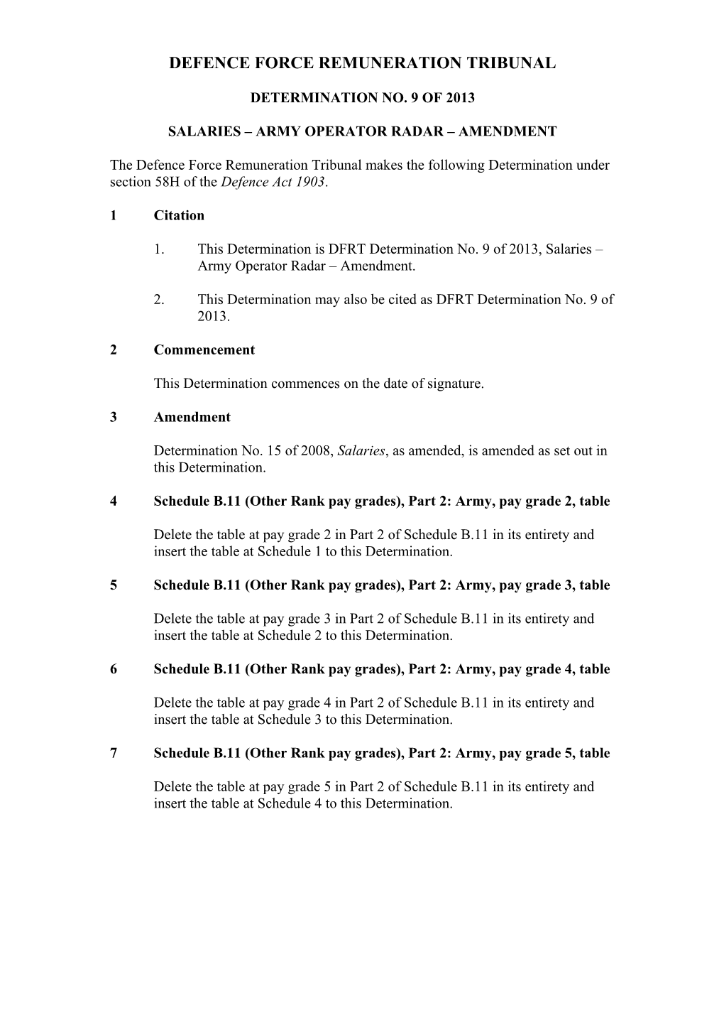 Defence Force Remuneration Tribunal s2