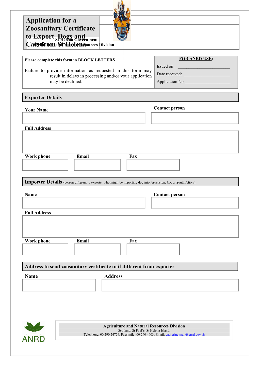 Please Complete This Form in BLOCK LETTERS