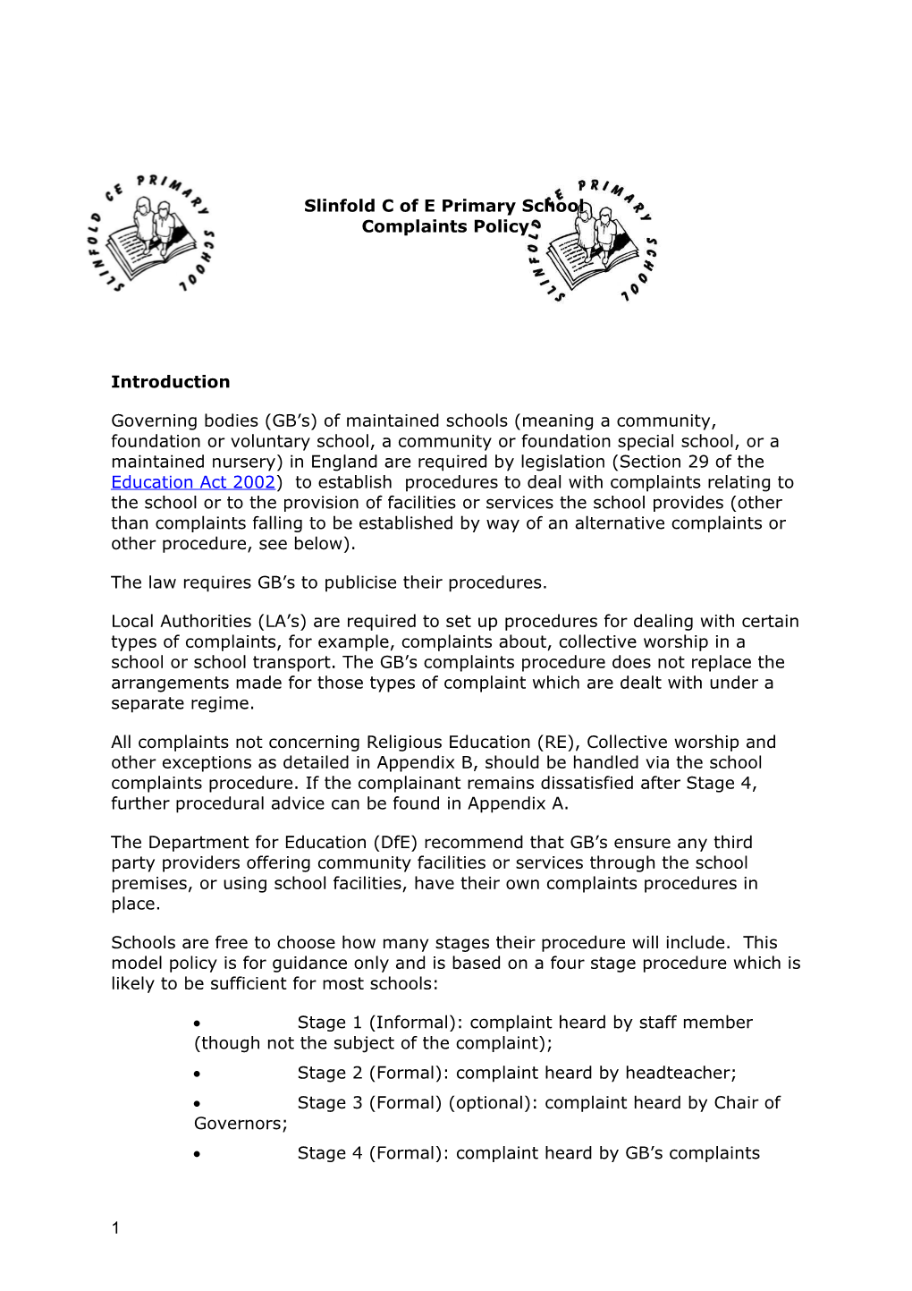 Slinfold C of E Primary School