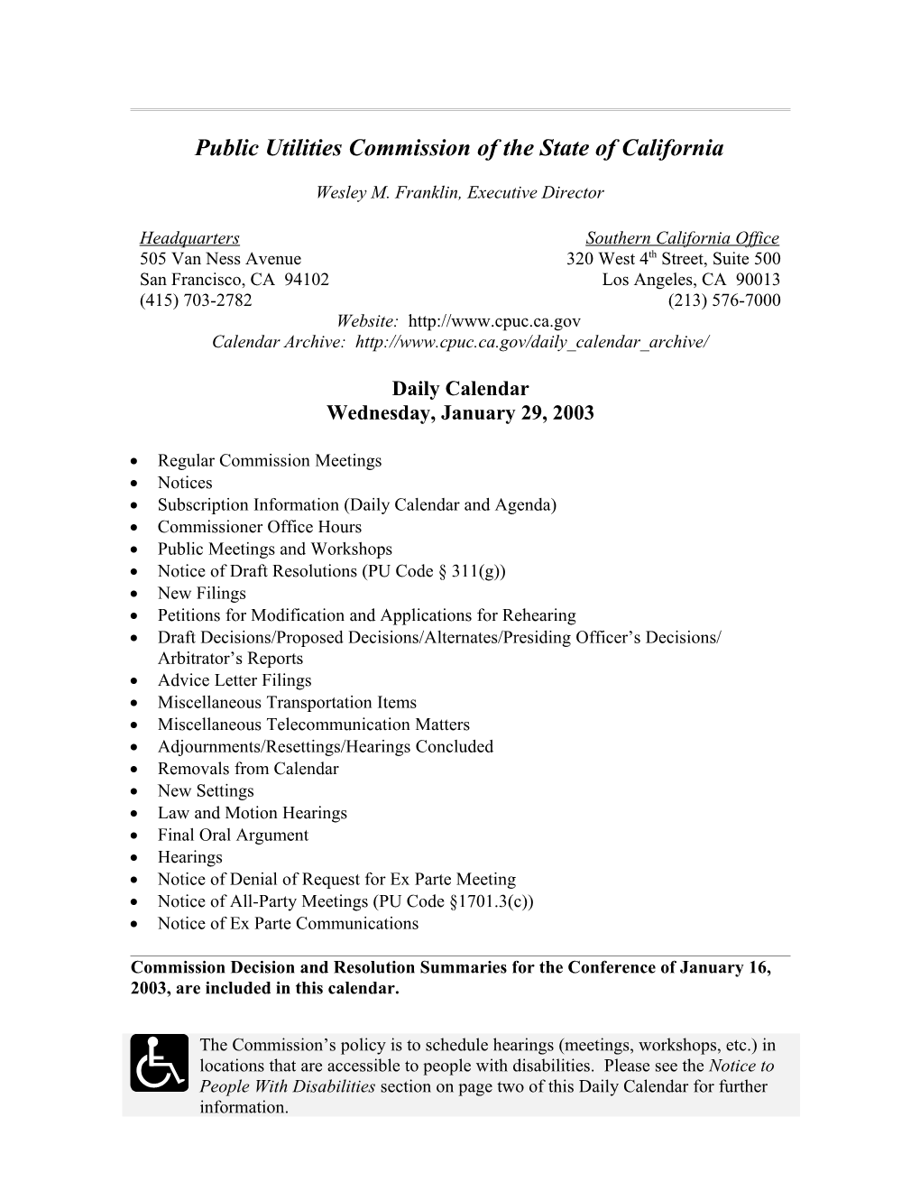 Public Utilities Commission of the State of California s64